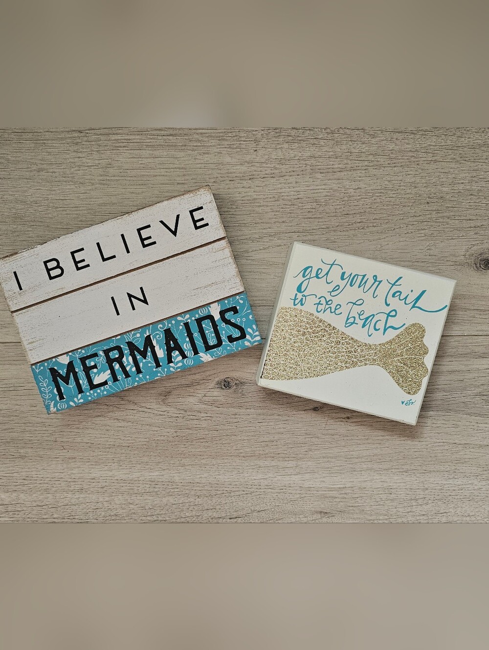 Mermaid Box Wall Art Set - Belle Maison & Collins Painting 